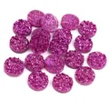 Cabochon tondi in resina druzy viola scuro da 8-12mm per la creazione di gioielli - S / Viola scuro