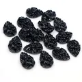 Pierre druzy en résine goutte noire 13x18mm pour la fabrication de bijoux DIY - 10x14mm / Noir