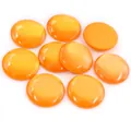 Set aus 25 mm runden, flachen, orangefarbenen Harz-Cabochons für DIY-Schmuckherstellung - Orange (G3-20)
