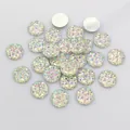 Round 12mm AB resin druzy rhinestones with pineapple faceted surface for DIY jewelry - Iridescent (G6-21)