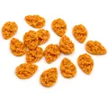 Amber orange teardrop resin stone with textured grain for DIY jewelry making - Amber Orange (12)