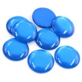 Cabochons ronds en résine bleu roi avec effet œil de chat pour bijoux DIY - Bleu Royal (G4-04)