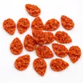 Orange teardrop resin druzy pendants for DIY jewelry making and craft projects - Orange(13)