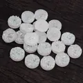 Cabochon in resina bianca drusa cangiante per creazione di gioielli fai da te e nail art - S / Bianco AB