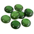 Lot de 8 cabochons ronds en résine verte translucide pour la fabrication de bijoux DIY - Vert (G4-05)