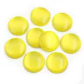 Cabochons ronds en résine jaune translucide avec lustre soyeux pour la création de bijoux - Jaune (G4-06)