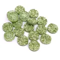 Cabochon tondi in resina druzy verde chiaro con glitter per creazioni di gioielli - S / verde chiaro