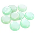 Cabochon rond vert clair en résine œil de chat pour création de bijoux et DIY - Vert Clair (G4-07)