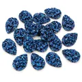 Cabochon en résine goutte d'eau avec éclat bleu profond irisé pour bijoux DIY - 10x14mm / Bleu foncé iridescent