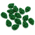 Dark green teardrop resin charms with druzy texture for DIY jewelry making - Deep Green (18)