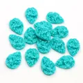 Cyan teardrop druzy resin cabochons with sparkling texture for DIY jewelry making - Lake Blue (19)