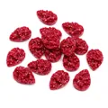 Dark red teardrop resin crystal with druzy texture for DIY jewelry making - Wine Red (23)