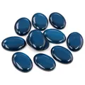 Deep blue oval cat-eye resin cabochons with smooth flat back for DIY jewelry making - Deep Blue Cat Eye Style (I1-33)
