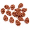 Brown water drop resin craft beads with frosted texture for DIY jewelry making - Brown (24)