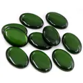 Deep green oval resin cabochons 18x25mm with polished finish for DIY jewelry - Deep Green Style (I1-30)