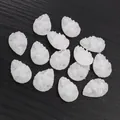 White teardrop druzy resin cabochons with sparkling texture for DIY jewelry making - Milky White (27)