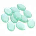 Pale green 18x25mm oval resin cabochons with smooth polished finish for DIY jewelry - Light Green Style (T4-29)