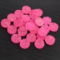 Cabochon tondi 8-12mm in resina druzy rosa neon per creazione gioielli fai da te - S / Rosa fluorescente