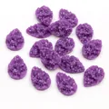 Flat back purple teardrop druzy resin charms for DIY jewelry making accessories - Purple (29)