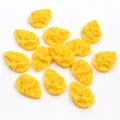 DIY yellow resin flatback droplets with textured surface for jewelry making 13 pieces - Bright Yellow (30)