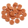 Gemme rotonde in resina caramello a base piatta con trama stellata per gioielli fai da te - S / Caramello