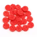 Cabochon druzy tondi rossi in resina 8-12mm con superficie strutturata per gioielli DIY - S / Rosso Scuro