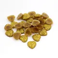 Cabochons cœur pailletés dorés 12mm pour création de bijoux DIY et décoration artisanale - Style de Cœur à Paillettes Dorées (V2-05)
