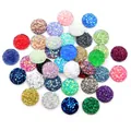 Farbenfrohe 8mm-12mm Harz-Druzy-Cabochons für DIY-Schmuck und Bastelarbeiten - 8mm / Zufällig Gemischt