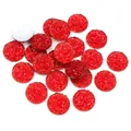 Makroaufnahme von 8-12mm roten Druzy-Resin-Cabochons mit funkelnder Kristallstruktur DIY - Echtes Rot (Stil 4)