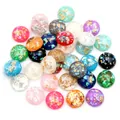 Colorful 8-12mm resin druzy cabochons with gold foil flakes for DIY jewelry making - Random Mixed - Gold