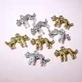 3D-luipaard hangers van legering in goud en zilver voor DIY-sieraden maken - Willekeurig Gemengd