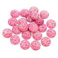 Rosafarbene Druzy Harz-Cabochons mit Glitzertextur für DIY-Schmuckherstellung - 8mm / Rosenrosa (Stil 18)