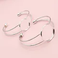Verzilverde armband met 20/25mm cabochonzetting voor het maken van DIY-sieraden - 20mm / Zilver