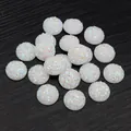 Weiße irisierende Harz-Druzy-Cabochons für DIY-Schmuck mit Regenbogen-Glanz - Weiß Mehrfarbig (Stil 21)