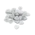 Cabochon en résine en forme de cœur à paillettes argentées pour loisirs créatifs - Style de Cœur Argent Métallique (V2-08)