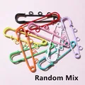 Colorful mix of metal safety pins with hanging loops for DIY jewelry and accessories - Three-Layer Style / Random Mixed