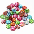 Cabochons ronds en résine scintillante avec paillettes pour création de bijoux DIY - US 12 / Couleurs AB Mixtes