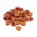 Charmantes cœurs en résine orange ambre scintillante avec paillettes dorées pour DIY - Style de Cœur Orange Ambré (V2-09)
