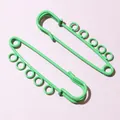 Fruit green painted metal safety pins with five hanging loops for DIY jewelry making - Five-Layer Style / Fruit Green