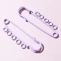 Purple eco-friendly painted safety pins with five hanging loops for DIY jewelry - Five-Layer Style / Purple