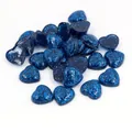 Breloques cœur en résine à paillettes bleues pour bijoux DIY et décoration artisanale - Style de Cœur à Paillettes Bleu Foncé (V2-12)