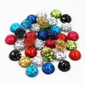 Cabochons en résine scintillants de 8-12mm avec paillettes colorées pour bijoux DIY - US 8 / Couleurs Mixtes (1)
