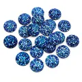 Dunkelblaue 12mm Resin Druzy Cabochons mit Glitzereffekt für DIY Schmuckherstellung - Dunkelblau (Stil 11)
