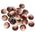 Runde 8-12mm Bronze Fischschuppen Harz Cabochons mit Metallic-Effekt für DIY-Schmuck - Braun