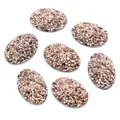 Lot de 7 cabochons ovales en résine or rose avec une texture minérale étincelante - Bronze (T3-20)