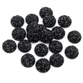 Schwarze runde Harz-Druzy-Cabochons für DIY-Schmuck und Bekleidungszubehör - Schwarz (Stil 12)