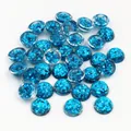 Funkelnde hellblaue Harz-Cabochons mit Glitzerflocken für DIY-Schmuckherstellung - US 8