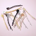 DIY metal bobby pins with 7mm round trays in gold, silver and black finishes - Mixed Colors