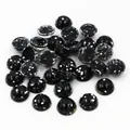 Schwarze Harz-Cabochons mit funkelndem Silberglitzer für DIY-Schmuckherstellung - US 8