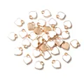 Mini heart pendant with white enamel and golden plating for jewelry making DIY - White